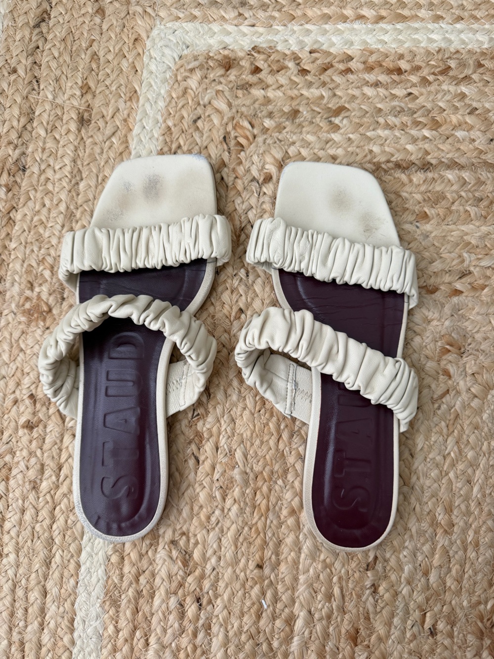 Staud Maya Square Toe Ruched Sandals - Picture 3 of 3